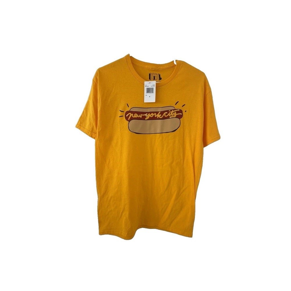 New With Tags Isaac Morris New York City Hot Dog Yellow T-Shirt Size L Unisex
